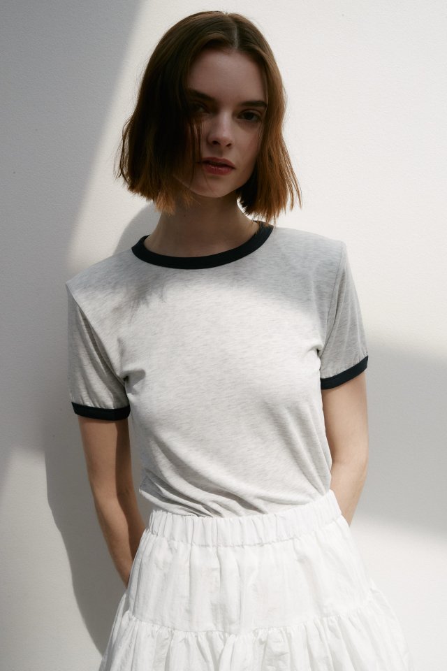 Neroli36 - Korean Women Fashion - #momslook - Colored Padded Tee - 5