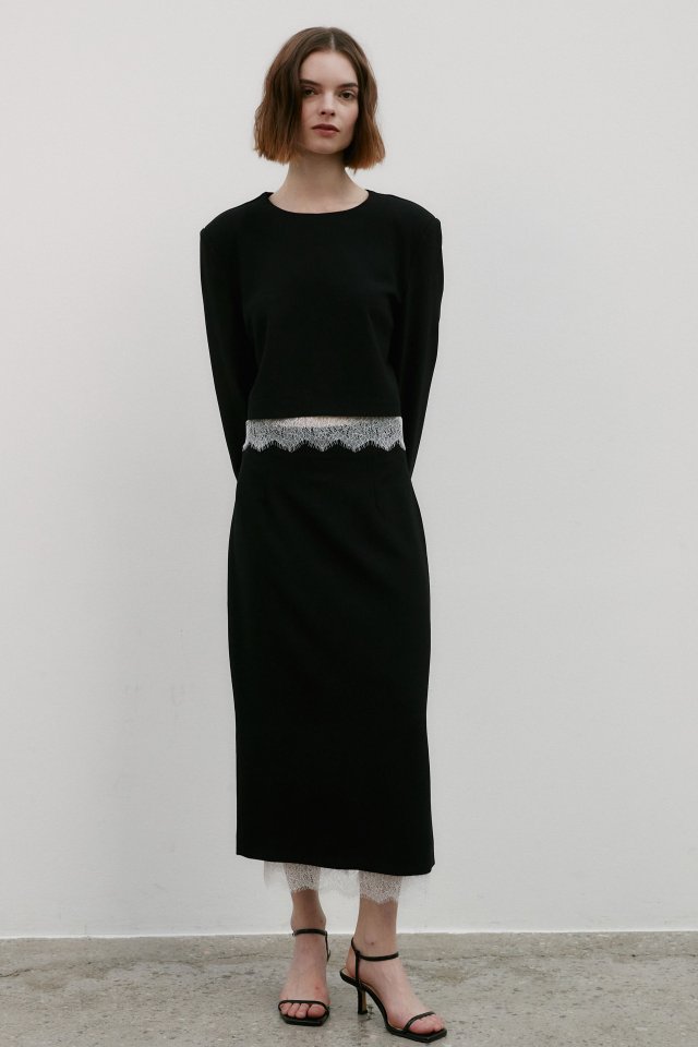 Neroli36 - Korean Women Fashion - #momslook - Lace H Skirt - 11