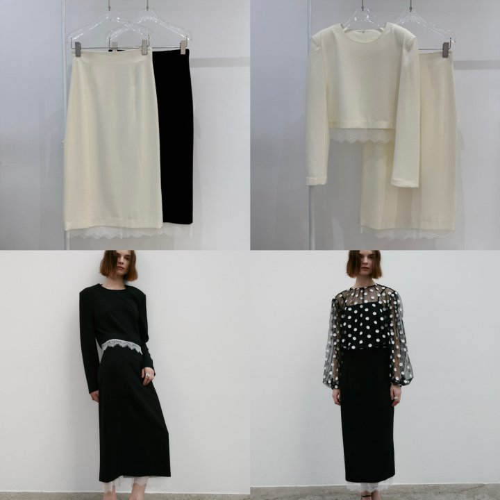 Neroli36 - Korean Women Fashion - #momslook - Lace H Skirt - 5