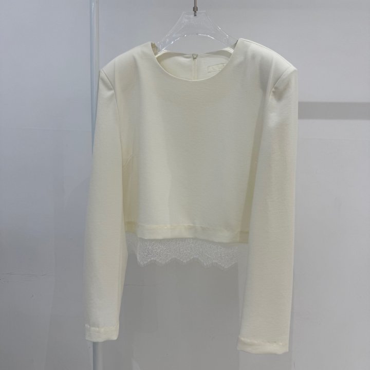 Neroli36 - Korean Women Fashion - #momslook - Lace Padded Blouse - 2