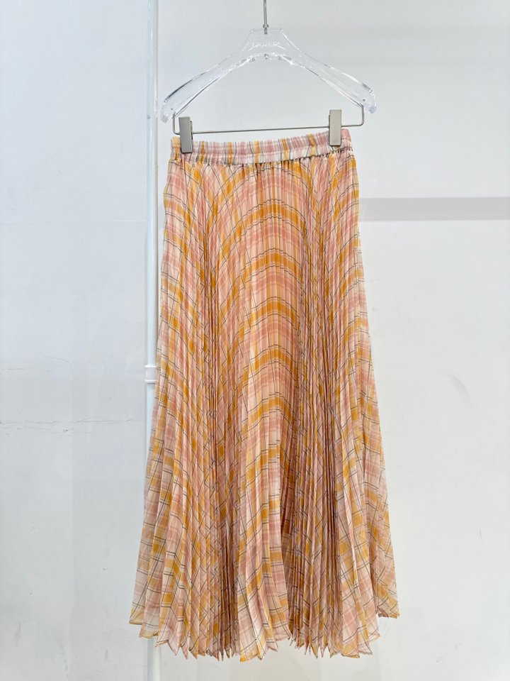 Neroli36 - Korean Women Fashion - #pursuepretty - Check Chiffon Skirt - 2