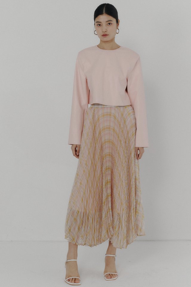 Neroli36 - Korean Women Fashion - #restrostyle - Check Chiffon Skirt - 4
