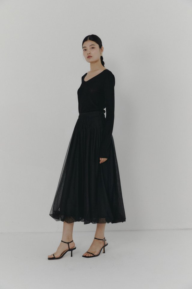 Neroli36 - Korean Women Fashion - #shopsmall - M Mesh Volume Skirt - 5