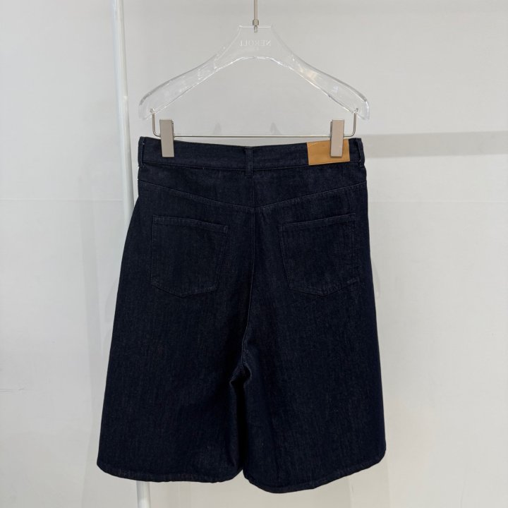 Neroli36 - Korean Women Fashion - #shopsmall - Indigo Denim Bermuda Pants - 2
