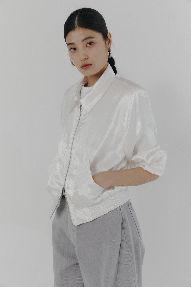 Neroli36 - Korean Women Fashion - #shopsmall - Satin Padded Blouson - 6