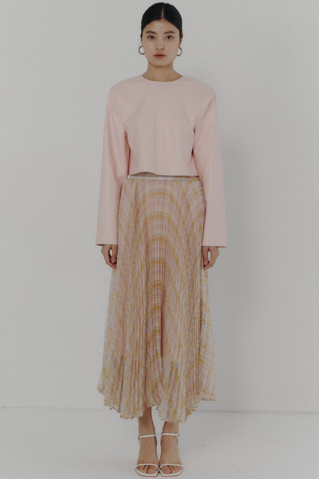 Neroli36 - Korean Women Fashion - #shopsmall - Check Chiffon Skirt - 5