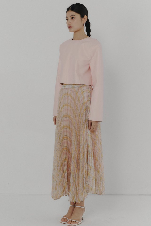 Neroli36 - Korean Women Fashion - #thatsdarling - Check Chiffon Skirt - 6