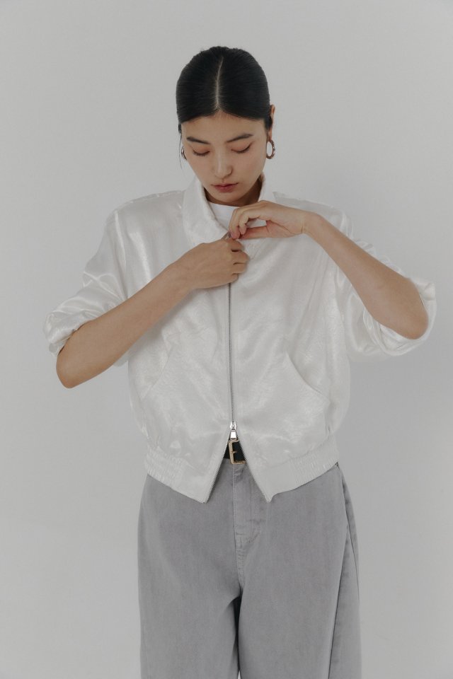 Neroli36 - Korean Women Fashion - #thelittlethings - Satin Padded Blouson - 8