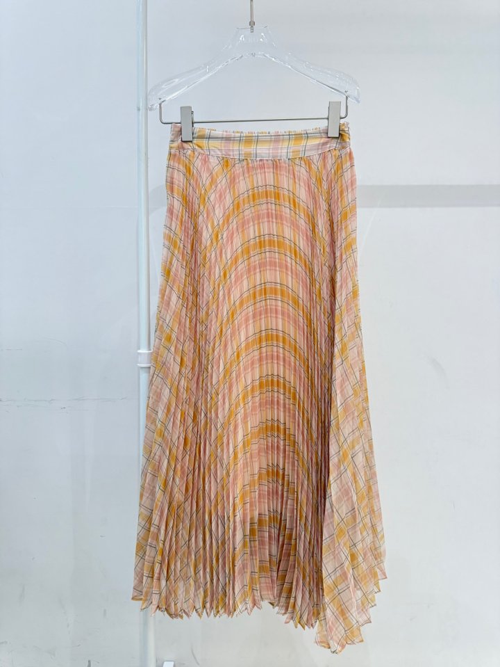 Neroli36 - Korean Women Fashion - #vintagekidsstyle - Check Chiffon Skirt