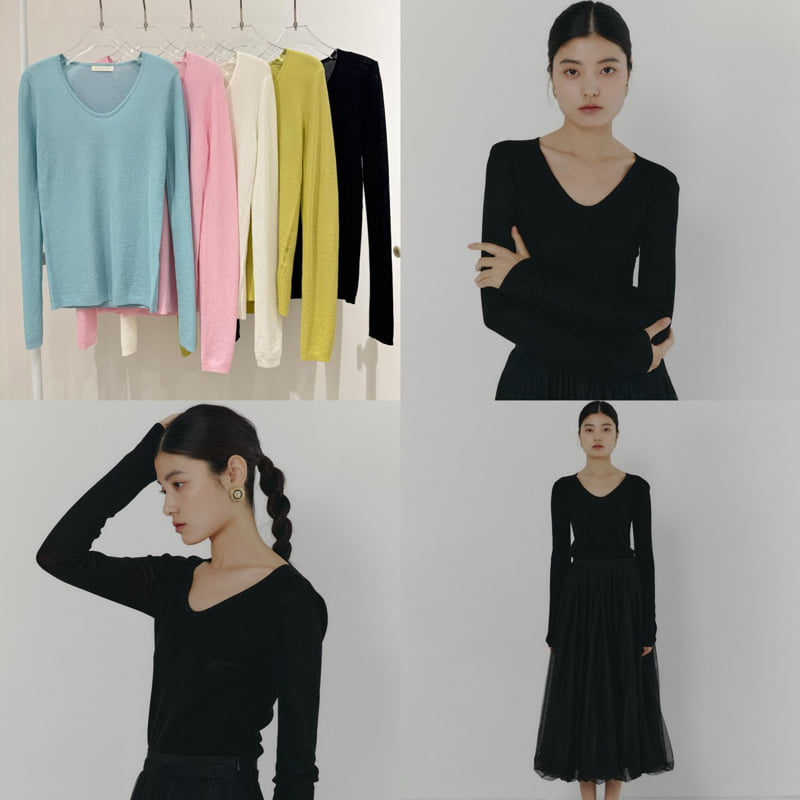 Neroli36 - Korean Women Fashion - #womensfashion - M U-neck Knit - 10