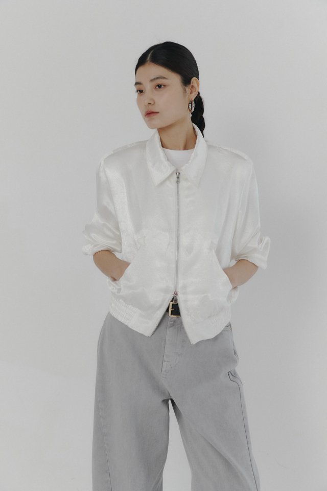 Neroli36 - Korean Women Fashion - #womensfashion - Satin Padded Blouson - 10