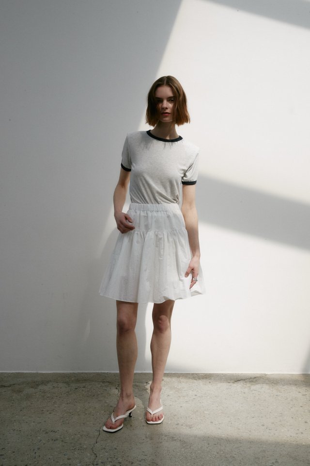 Neroli36 - Korean Women Fashion - #womensfashion - Colored Padded Tee - 8