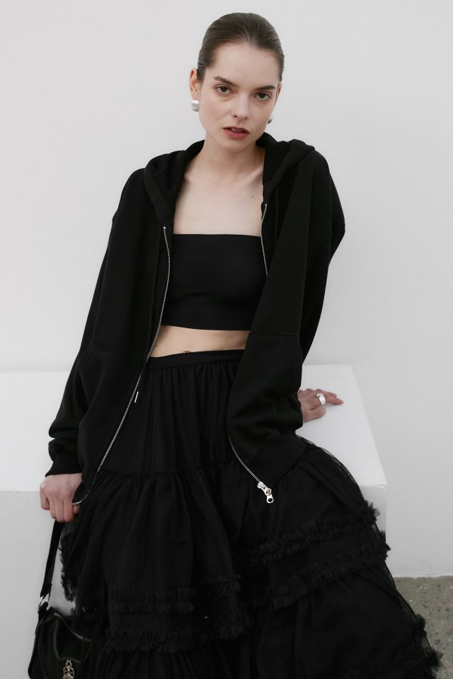 Neroli36 - Korean Women Fashion - #womensfashion - Two Way Hood Zip-up Jacket - 7