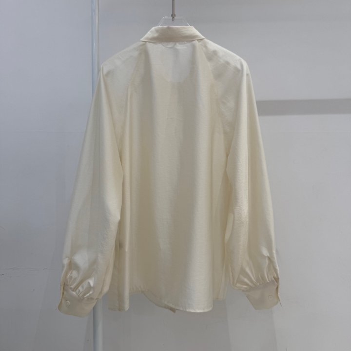 Neroli36 - Korean Women Fashion - #womensfashion - See Through Tie Blouse - 3