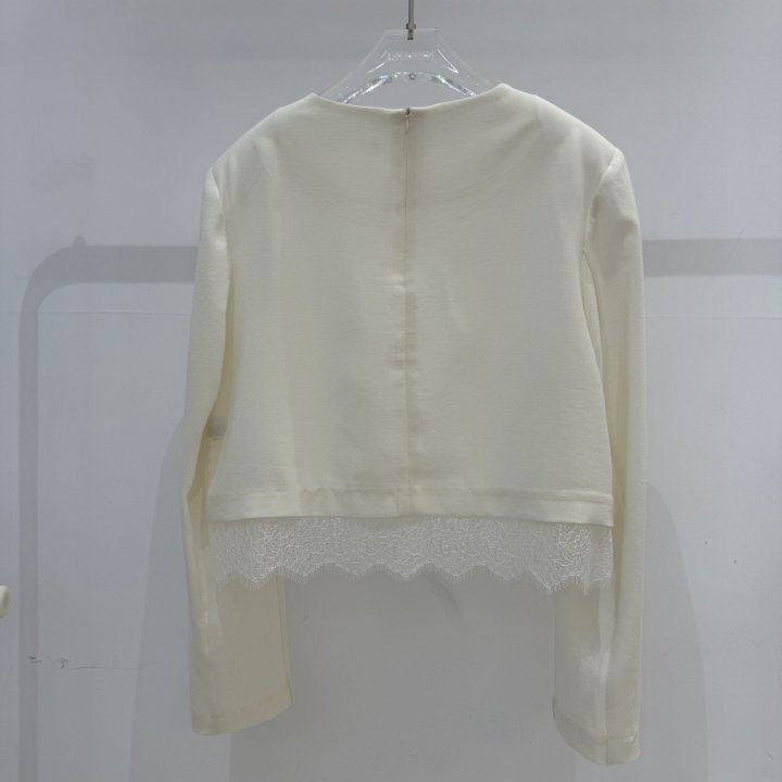 Neroli36 - Korean Women Fashion - #womensfashion - Lace Padded Blouse - 3