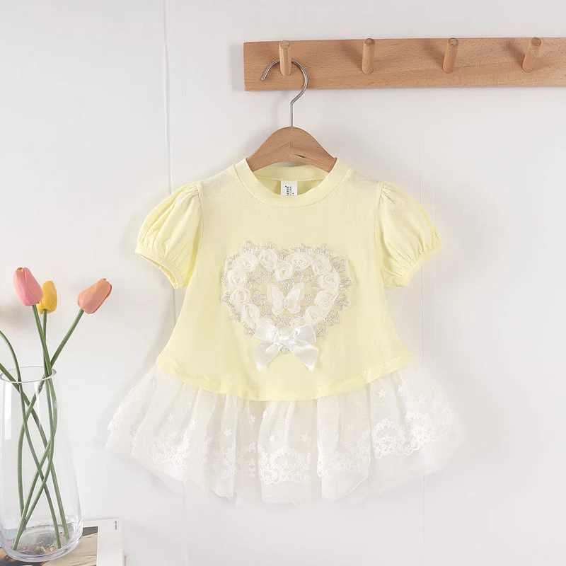 New Pierrot - Korean Baby Fashion - #babyboutique - Heart Butterfly One-piece - 9