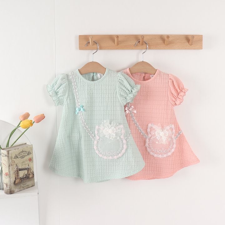 New Pierrot - Korean Baby Fashion - #onlinebabyshop - Cat Bag One-piece - 4