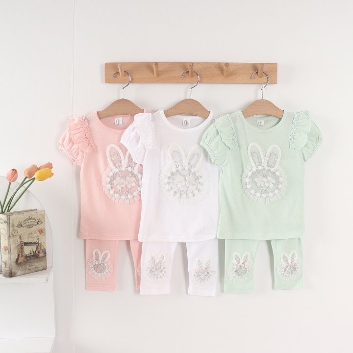 New Pierrot - Korean Baby Fashion - #babyboutiqueclothing - Rabbit Leggings - 3
