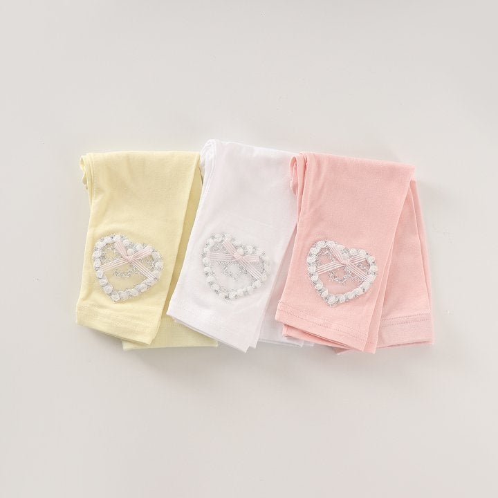 New Pierrot - Korean Baby Fashion - #babyboutiqueclothing - Heart Leggings - 2