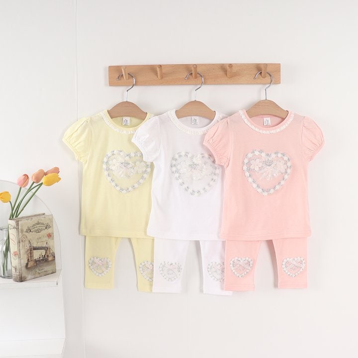 New Pierrot - Korean Baby Fashion - #babyclothing - Heart Leggings - 3