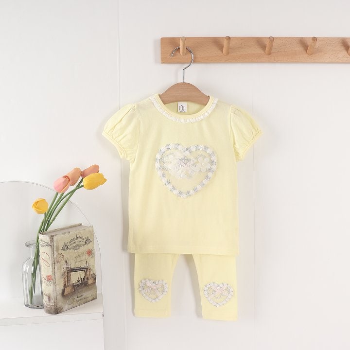 New Pierrot - Korean Baby Fashion - #babyclothing - Heart Leggings - 4