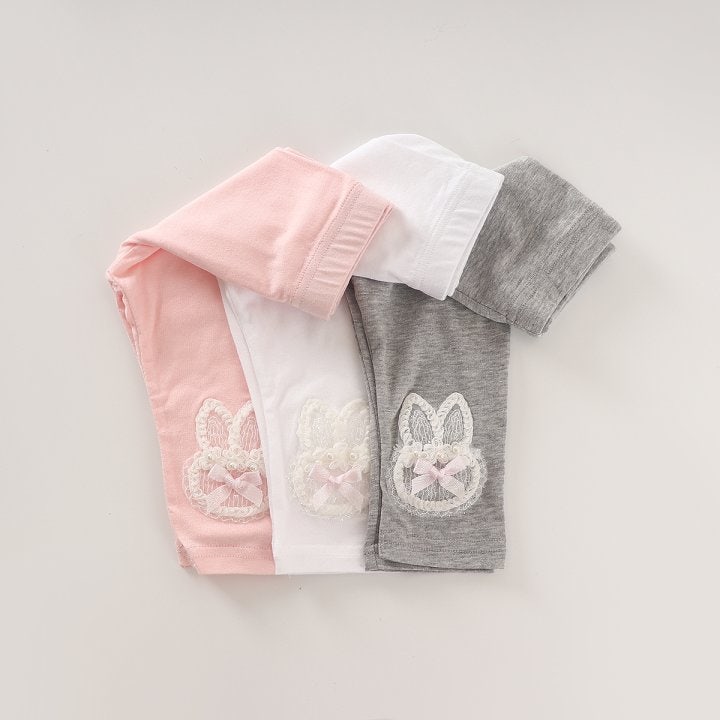 New Pierrot - Korean Baby Fashion - #babyfashion - Pearl Rabbit Leggings - 2