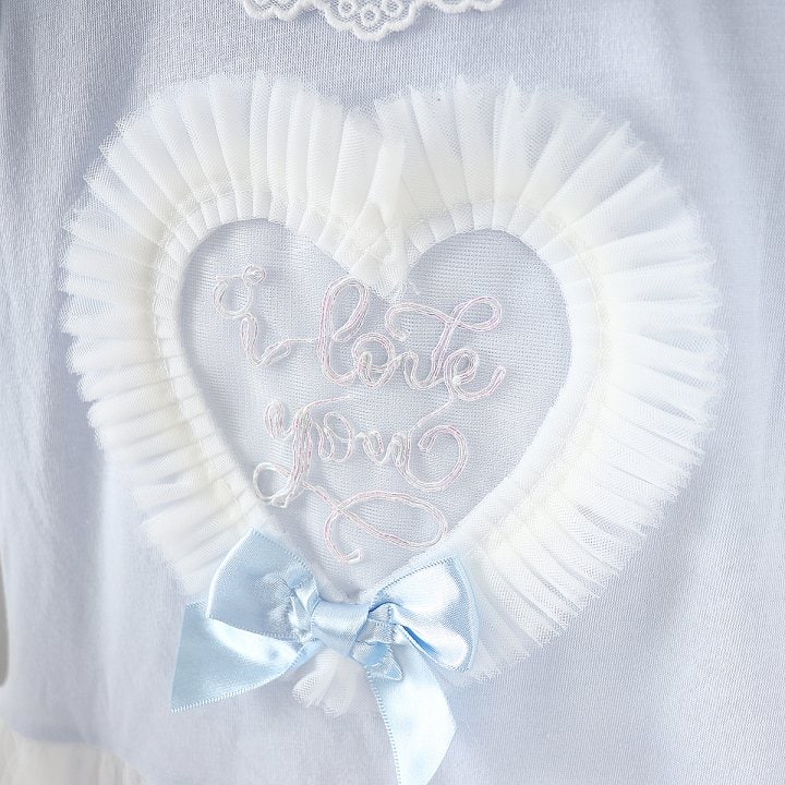 New Pierrot - Korean Baby Fashion - #babyfever - Mesh Heart One-piece - 11