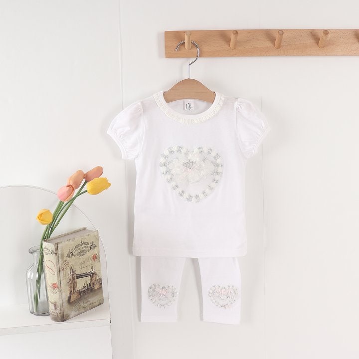 New Pierrot - Korean Baby Fashion - #babyfever - Heart Leggings - 5