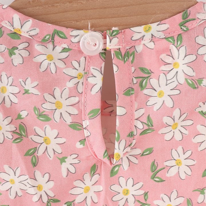 New Pierrot - Korean Baby Fashion - #babygirlfashion - Flower Frill One-piece - 9