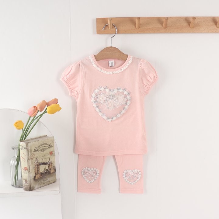 New Pierrot - Korean Baby Fashion - #babygirlfashion - Heart Leggings - 6