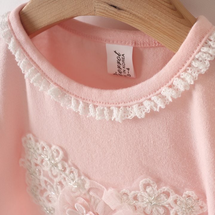 New Pierrot - Korean Baby Fashion - #babyoninstagram - Flower Ribbon tee - 10
