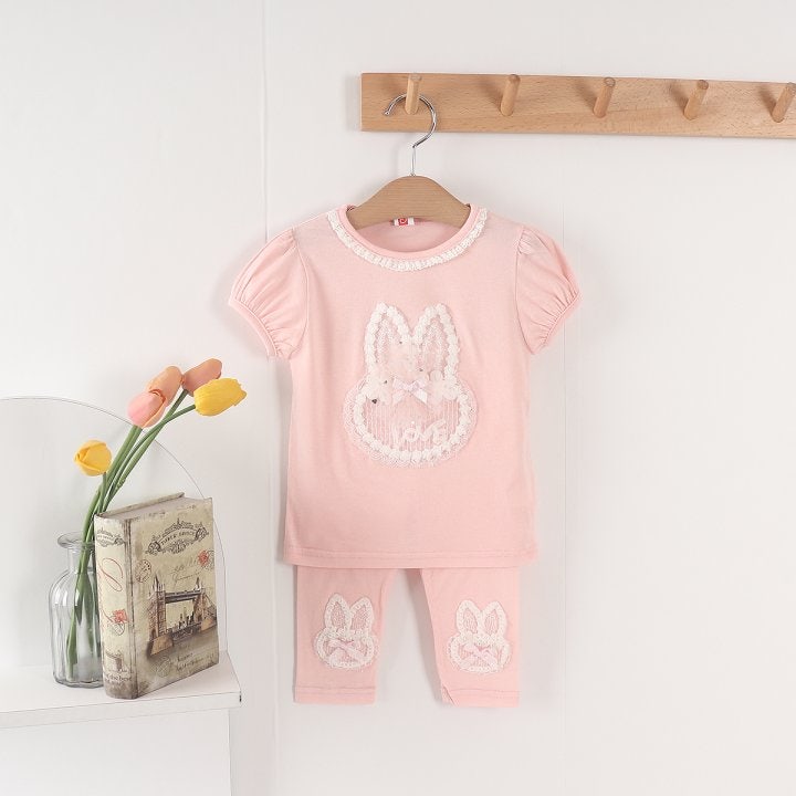 New Pierrot - Korean Baby Fashion - #babyoninstagram - Pearl Rabbit Leggings - 6