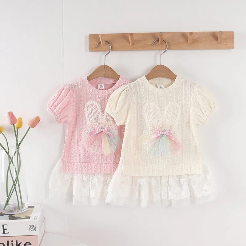 New Pierrot - Korean Baby Fashion - #babyootd - Rabbit One-piece - 2