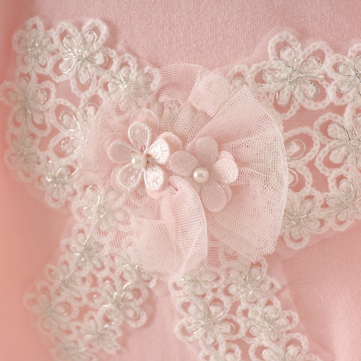 New Pierrot - Korean Baby Fashion - #babyootd - Flower Ribbon tee - 11