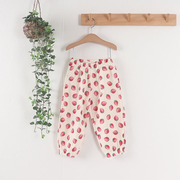 New Pierrot - Korean Baby Fashion - #babyootd - Strawberry Leggings - 5