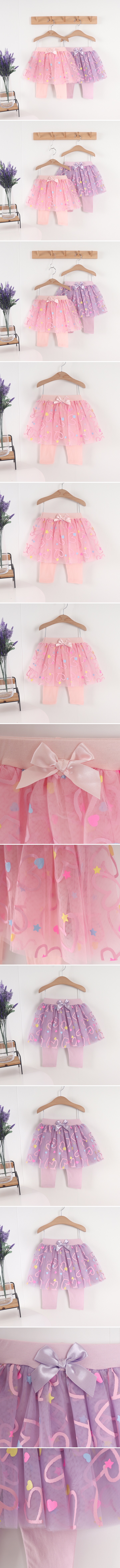 New Pierrot - Korean Baby Fashion - #babyootd - Heart Skirt Leggings