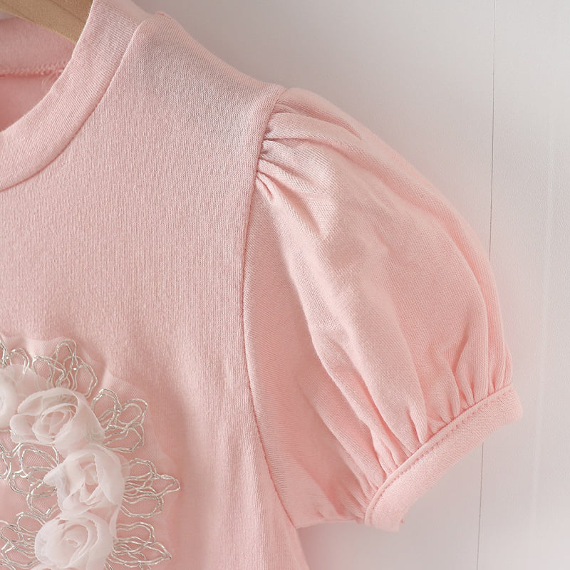 New Pierrot - Korean Baby Fashion - #babyootd - Heart Butterfly One-piece - 4