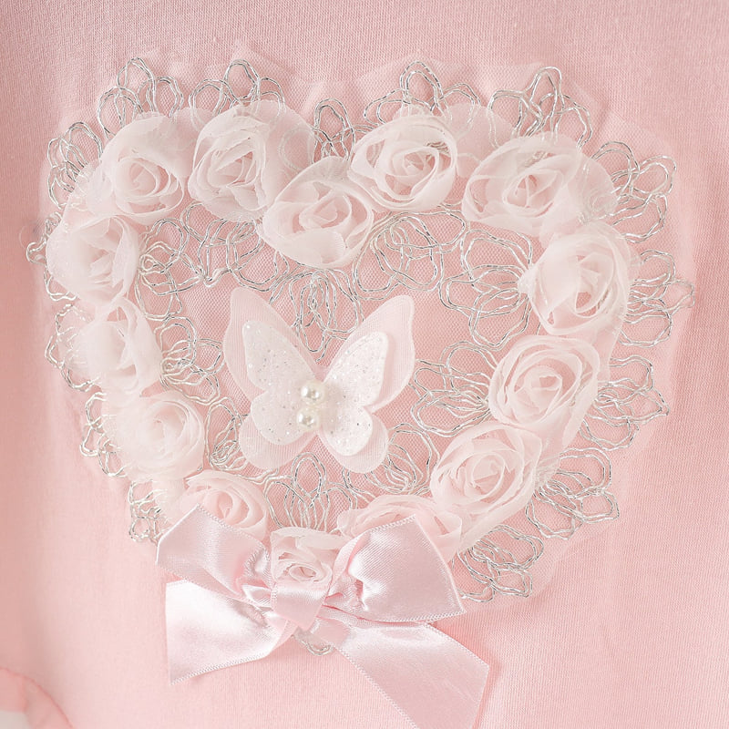 New Pierrot - Korean Baby Fashion - #babyoutfit - Heart Butterfly One-piece - 5