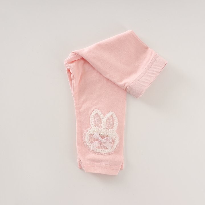 New Pierrot - Korean Baby Fashion - #babyoutfit - Pearl Rabbit Leggings - 9