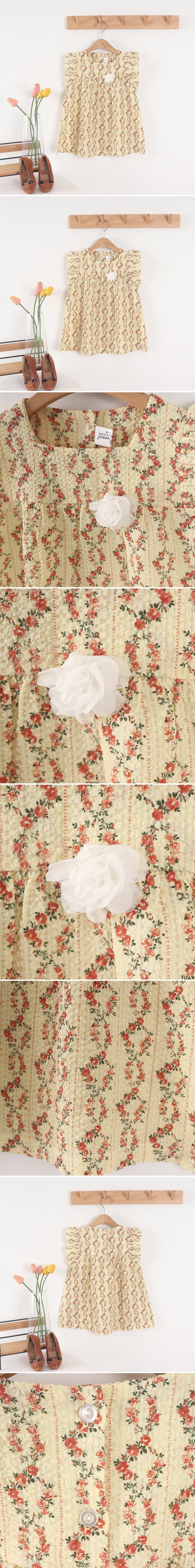 New Pierrot - Korean Baby Fashion - #babyoutfit - Flower Printed Blouse