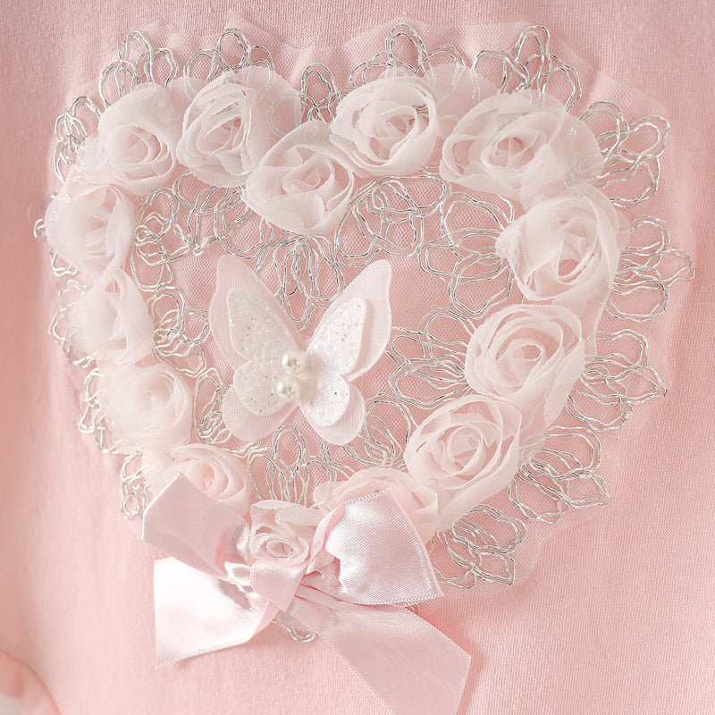 New Pierrot - Korean Baby Fashion - #onlinebabyboutique - Heart Butterfly One-piece - 7