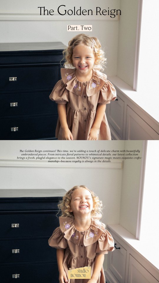 Nounou - Korean Children Fashion - #littlefashionista - Flower Jenne One-piece - 2