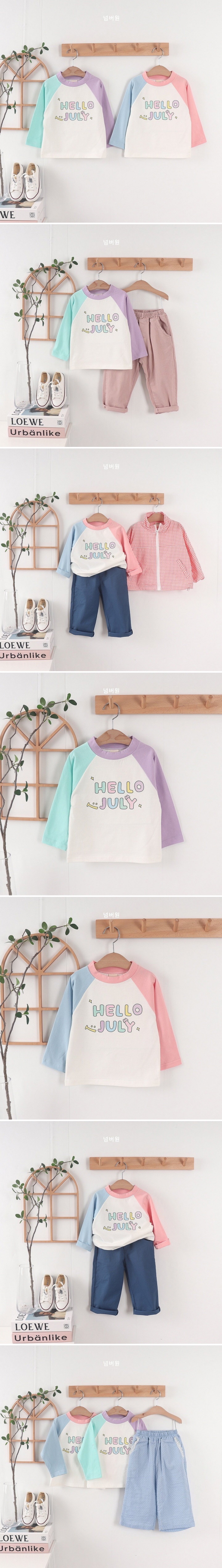 Numberone - Korean Children Fashion - #fashionkids - Hello Raglan Tee