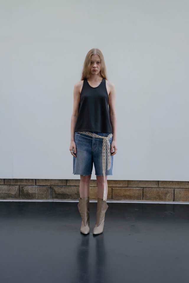 Nutplan - Korean Women Fashion - #momslook - Domingo Denim Short Pants - 2