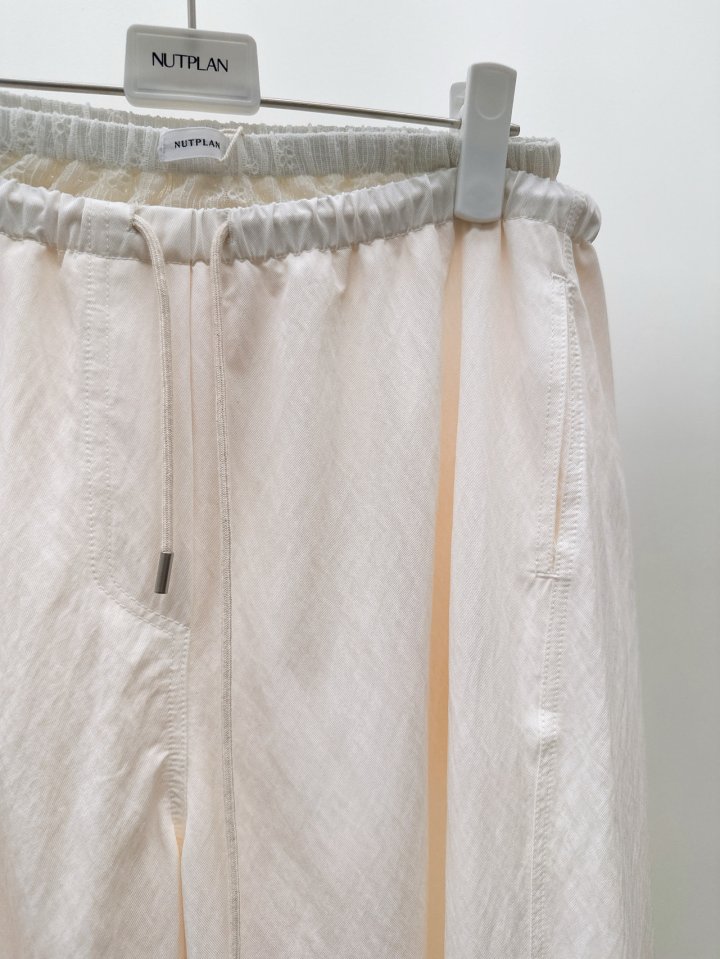 Nutplan - Korean Women Fashion - #momslook - Lace Banding Pants