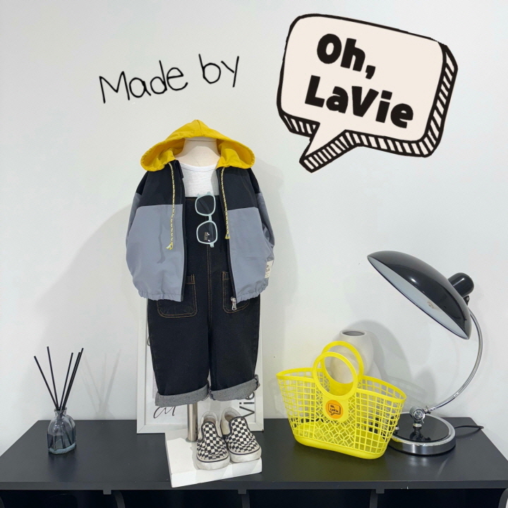 Oh lavie - Korean Children Fashion - #childrensboutique - Windbreaker Black Set - 9