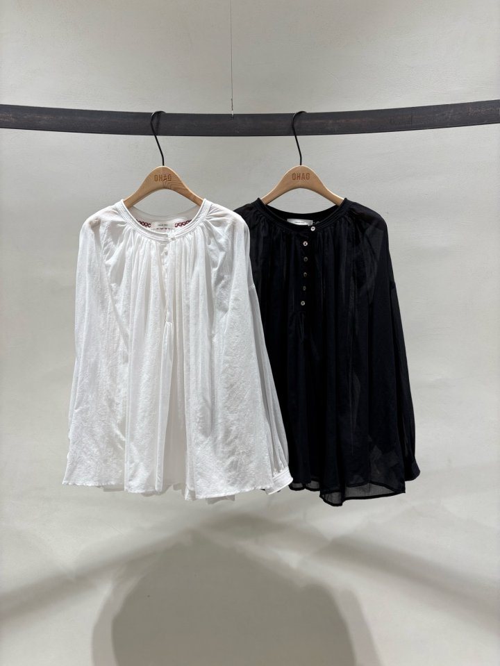 Ohao - Korean Women Fashion - #momslook - Earth Blouse