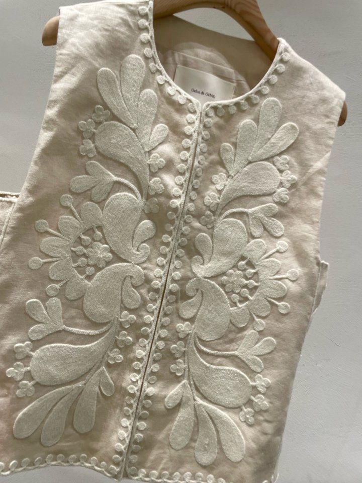 Ohao - Korean Women Fashion - #momslook - Helen Linen Vest - 2