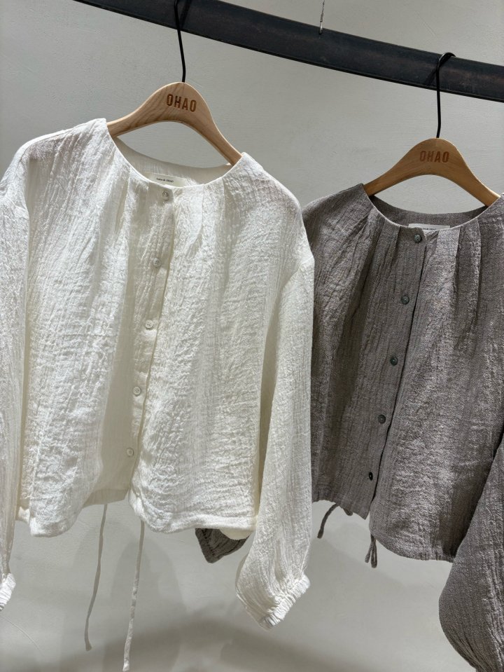 Ohao - Korean Women Fashion - #restrostyle - Almond Blouse - 3