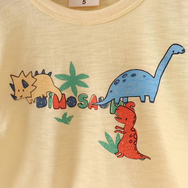 Olive denim - Korean Children Fashion - #Kfashion4kids - Dino Tee - 5